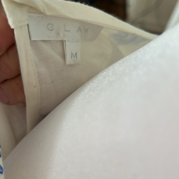 GLAM white and blue 💯 cotton dress - Picture 5 of 5